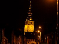 Oberkirchturm bei Nacht aus Richtung Bornstrae