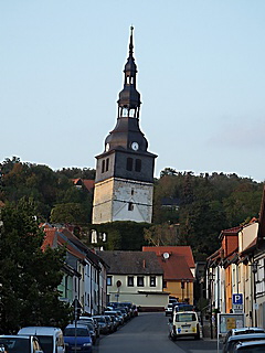 Der Oberkirchturm Bad Frankenhausen aus sdlicher Richtung im September 2016
